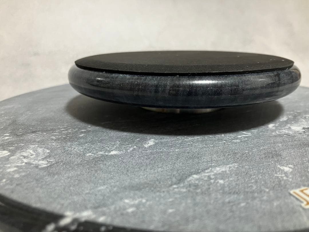 【新品未使用】【大幅値下げ】JEmarble 大理石製 回転台 黒