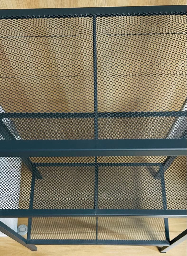 IKEA ブラックメッシュ4段スチールラック