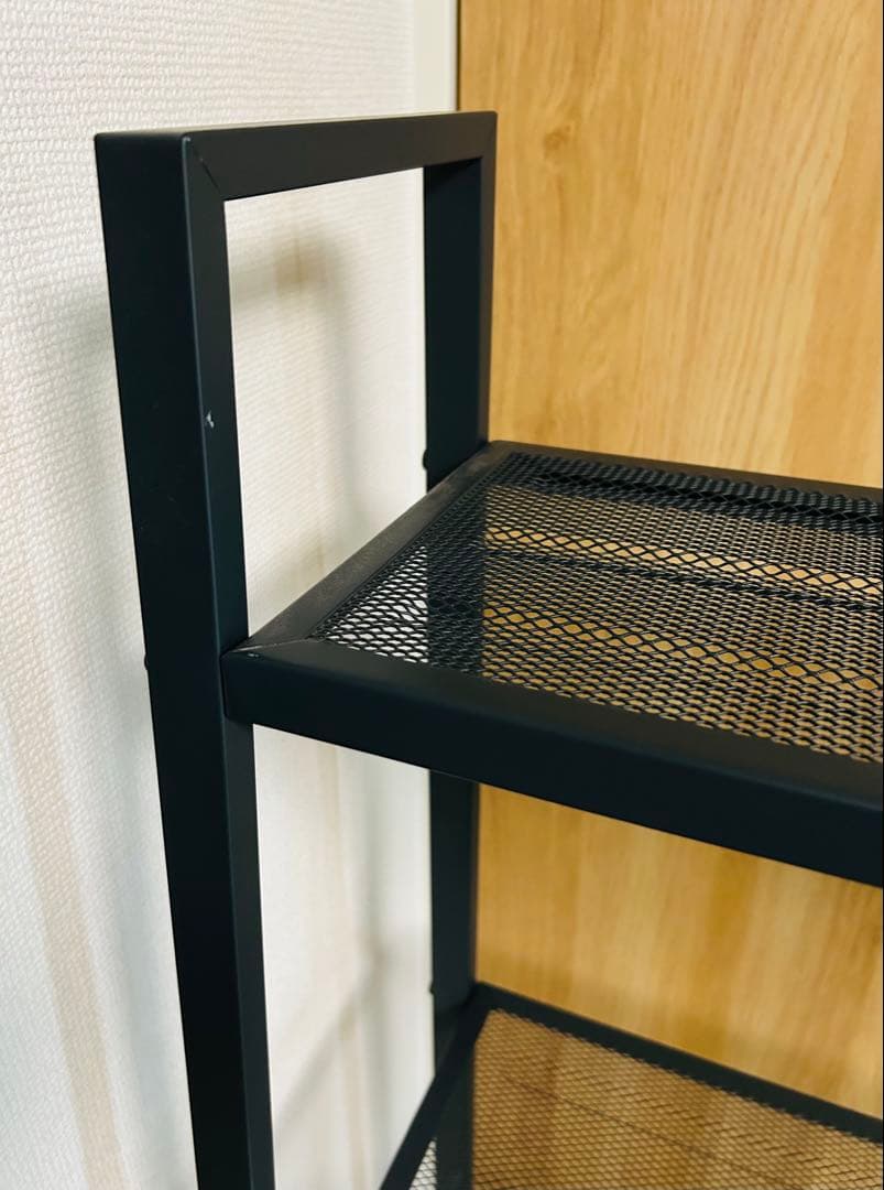 IKEA ブラックメッシュ4段スチールラック
