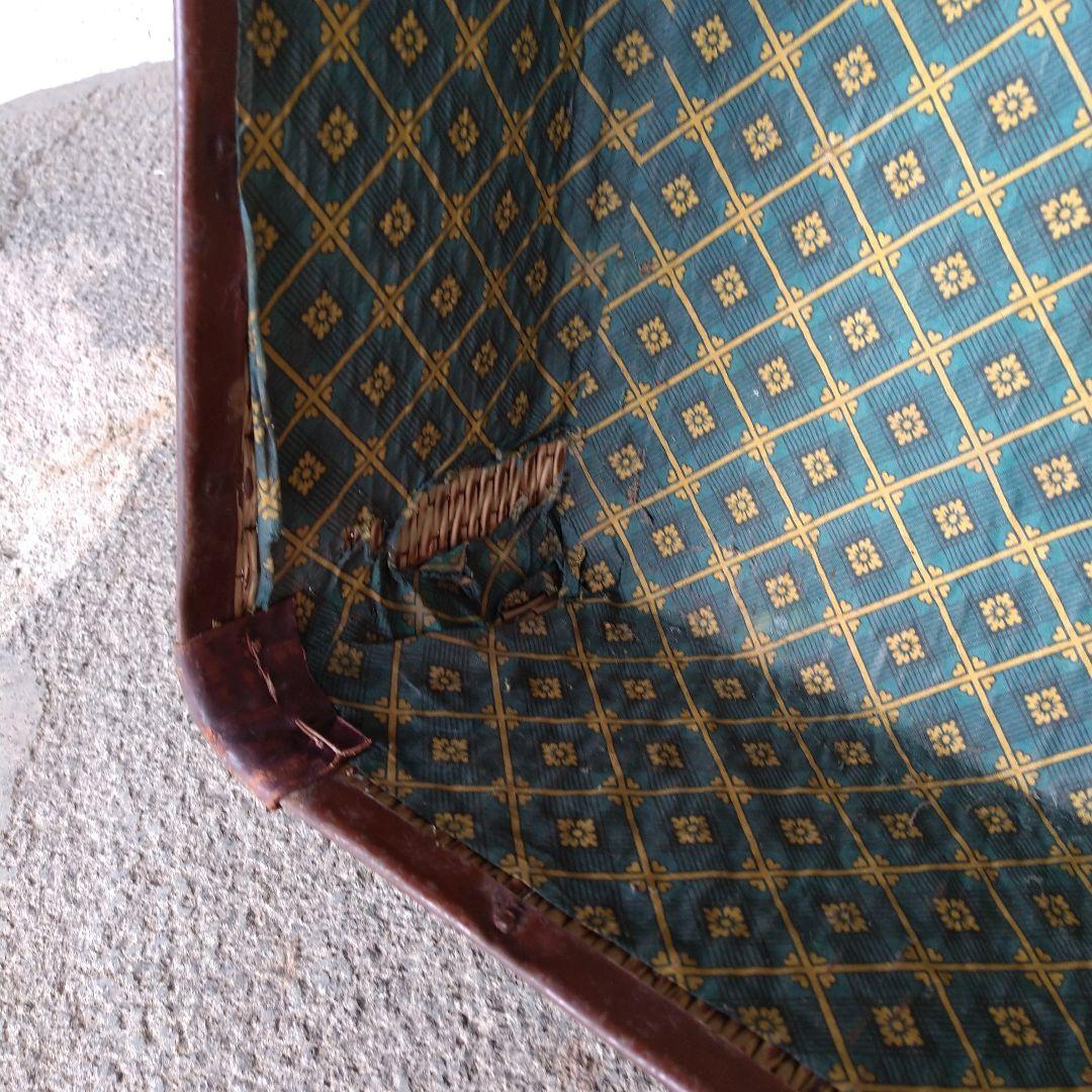 骨董品　昭和レトロ　手提柳行李　トランク　アンティーク　インテリア