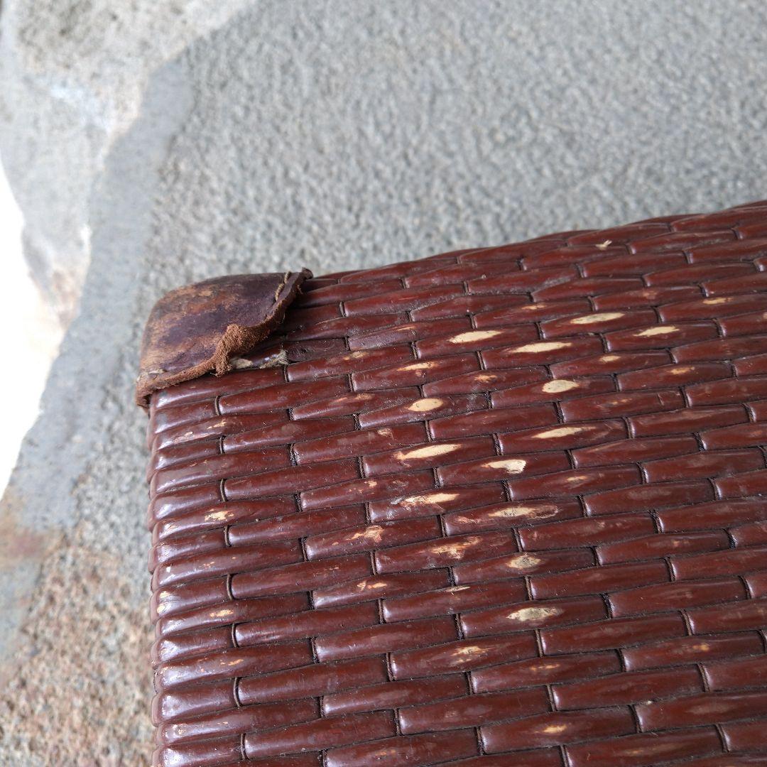 骨董品　昭和レトロ　手提柳行李　トランク　アンティーク　インテリア