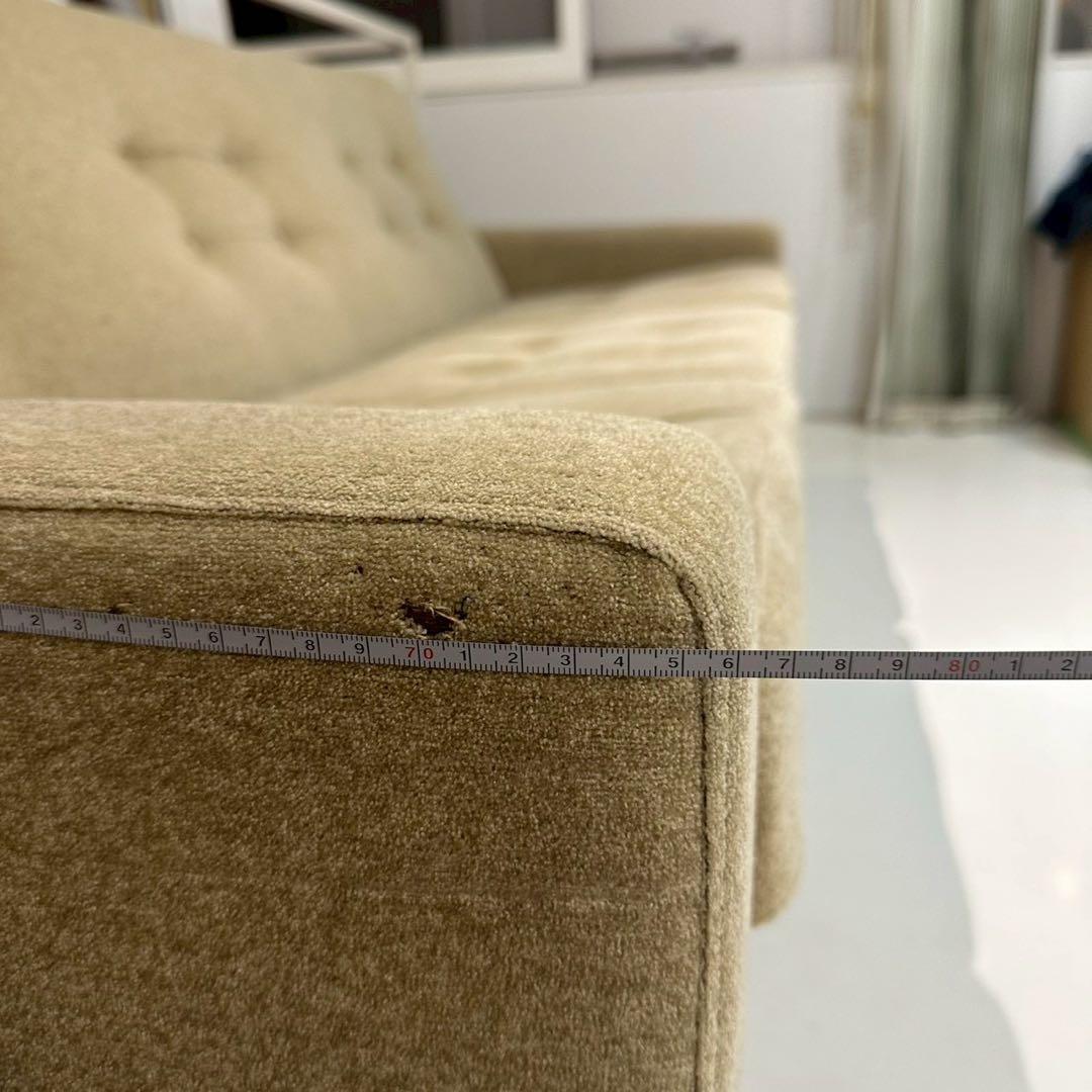 【たろう様限定】ヴィンテージソファ ベージュ 3人掛け