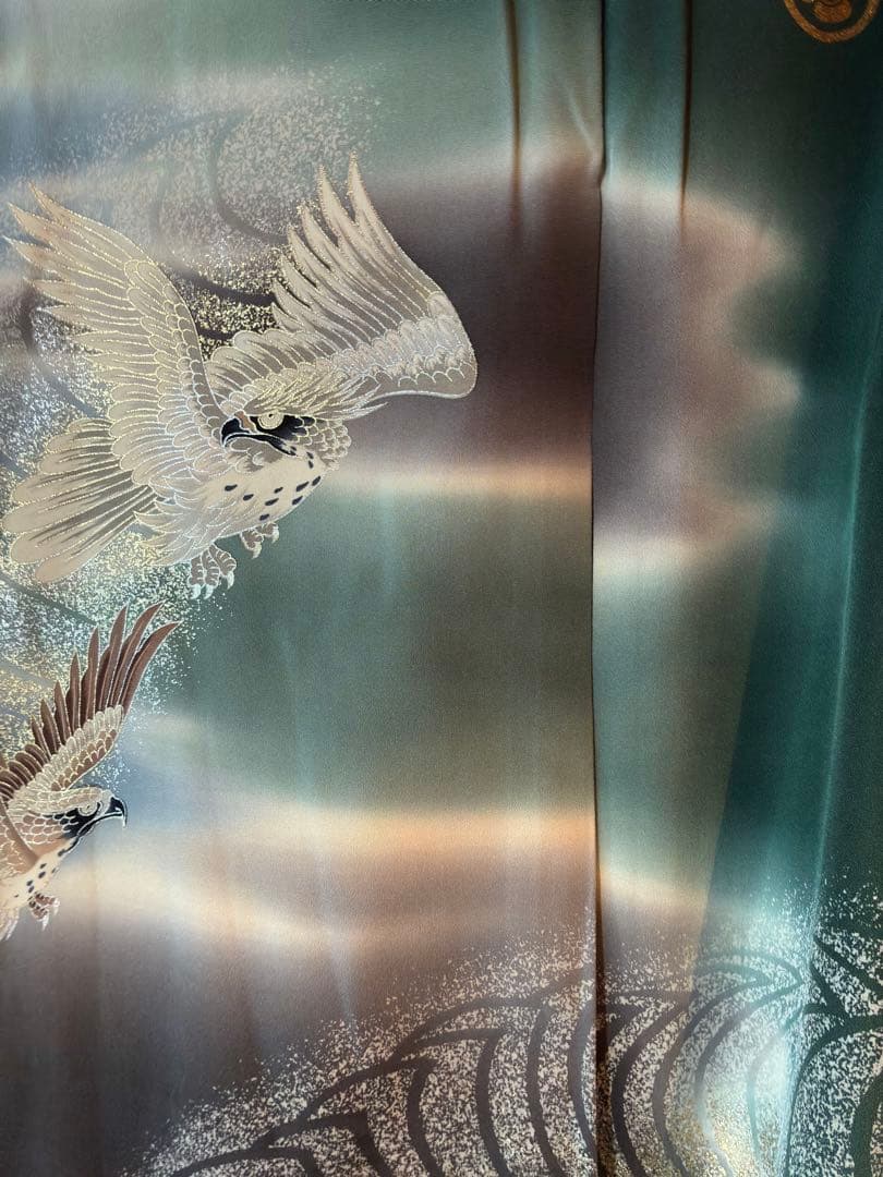 鷹　七五三 羽織　正絹