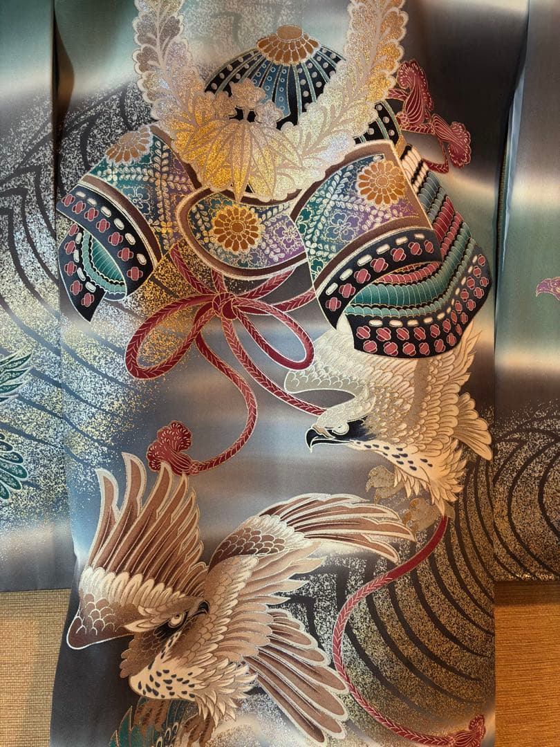 鷹　七五三 羽織　正絹