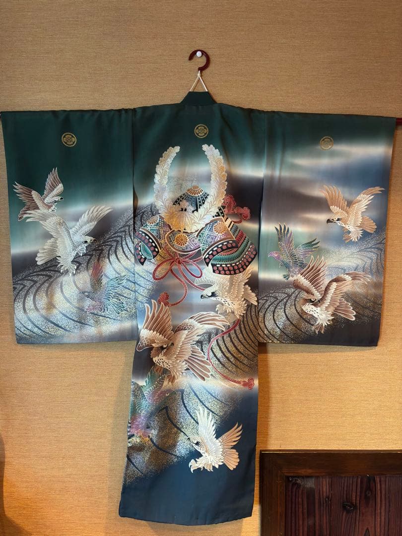 鷹　七五三 羽織　正絹