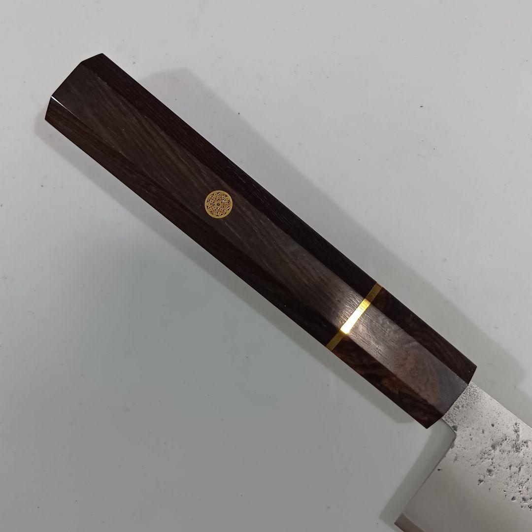 銀三 本鍛造 なしじ 和牛刀 包丁 21cm 牛刀 黒檀八角柄