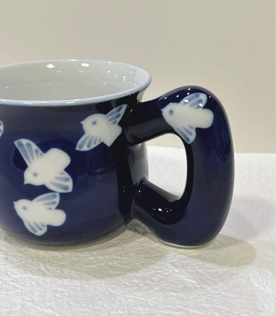 週末値下☆深川製磁 ふくら雀 モーニングカップ マグカップ 宮内庁