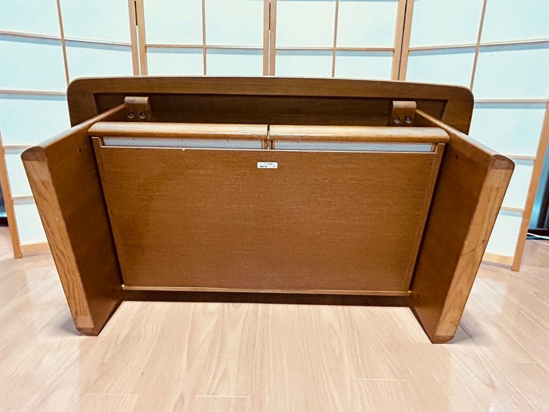 浜本工芸　ナラ無垢材　センターテーブル　ダークオーク