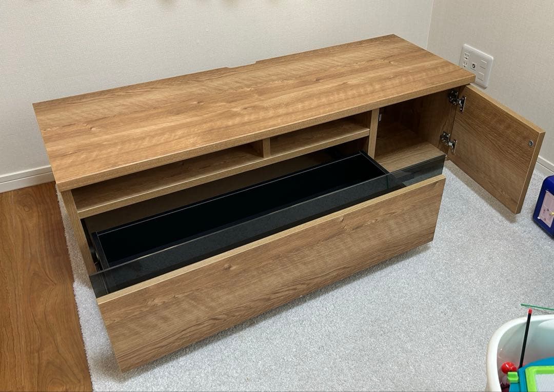 [幅120] 日本製 ローテレビ台 37V型対応 木製 LOWYA