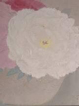 【真作】絵画　小栗正　日本画8号　牡丹　上品な彩色の花静物　箱・黄袋入　Y38