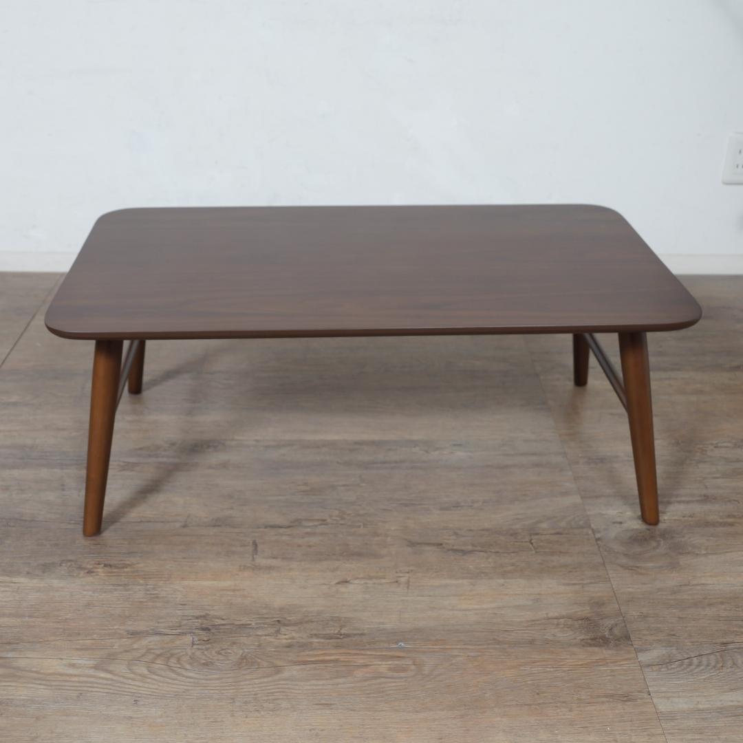 送料無料【新品】天然木 北欧調 折れ脚棚付 テーブル アウトレット