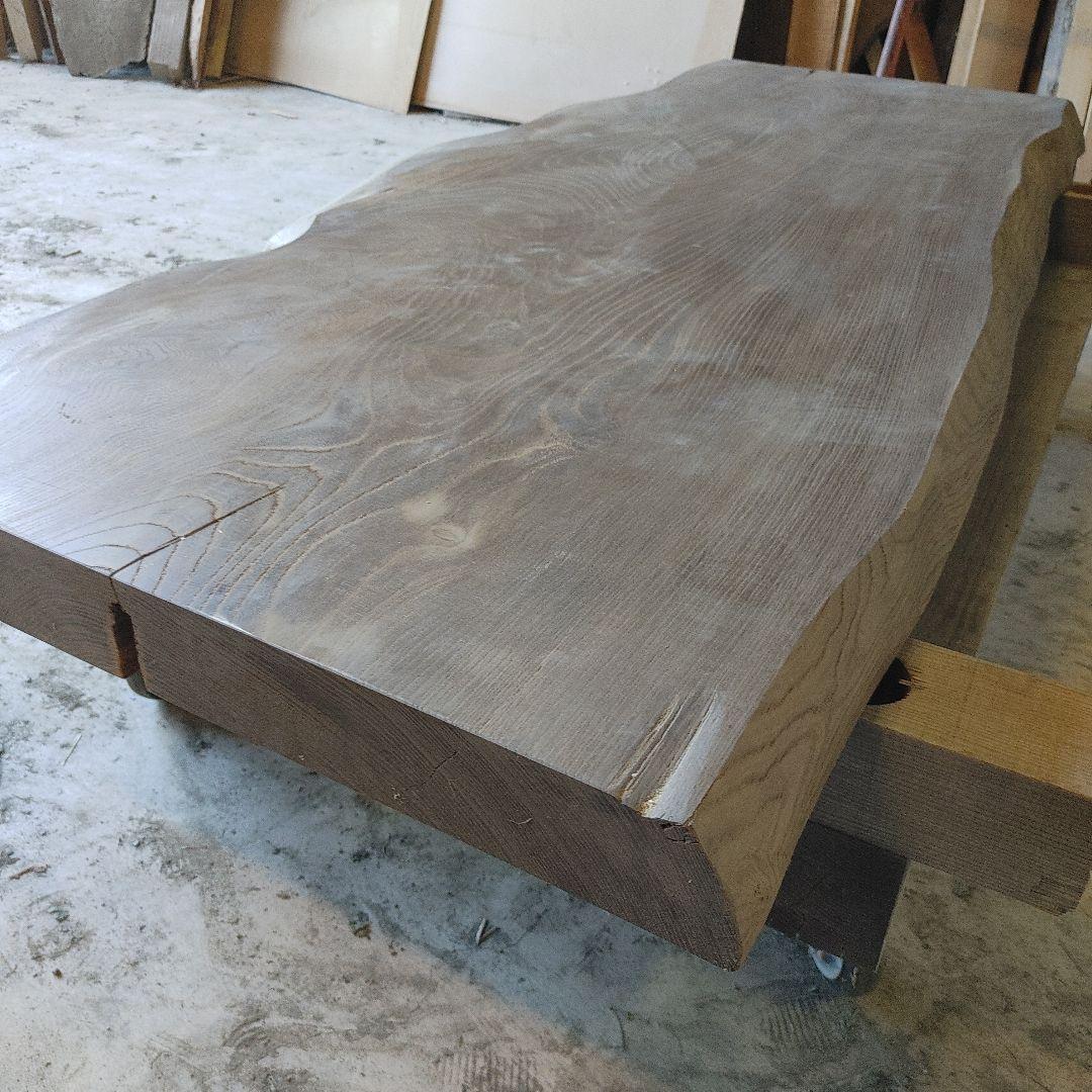 送料込み　一枚板　神代ケヤキ　銘木　無垢材　天板テーブルカウンターDIY番号40