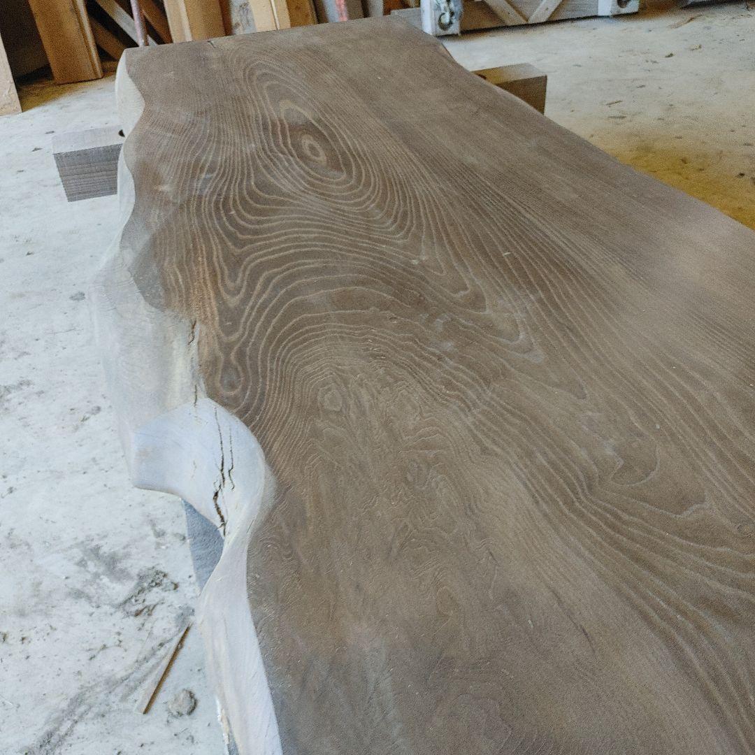 送料込み　一枚板　神代ケヤキ　銘木　無垢材　天板テーブルカウンターDIY番号40