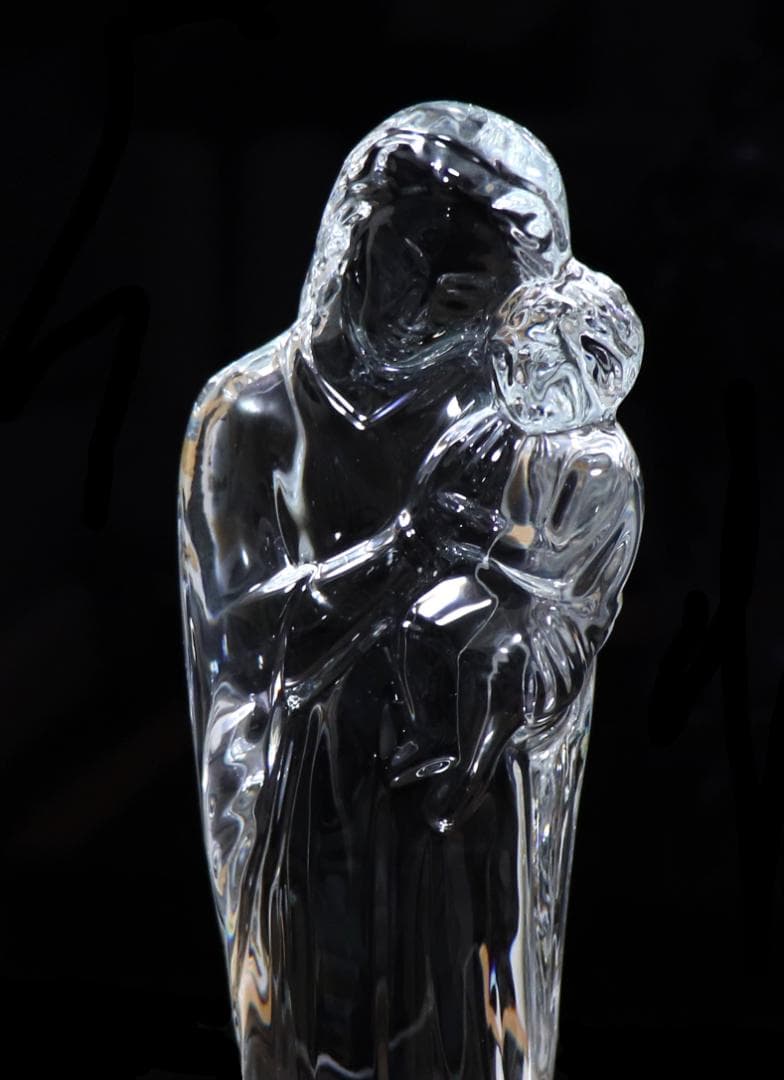 バカラ 美品 大型 フィギュリン 24cm1.1kg ラファエロ 聖母子像 廃版
