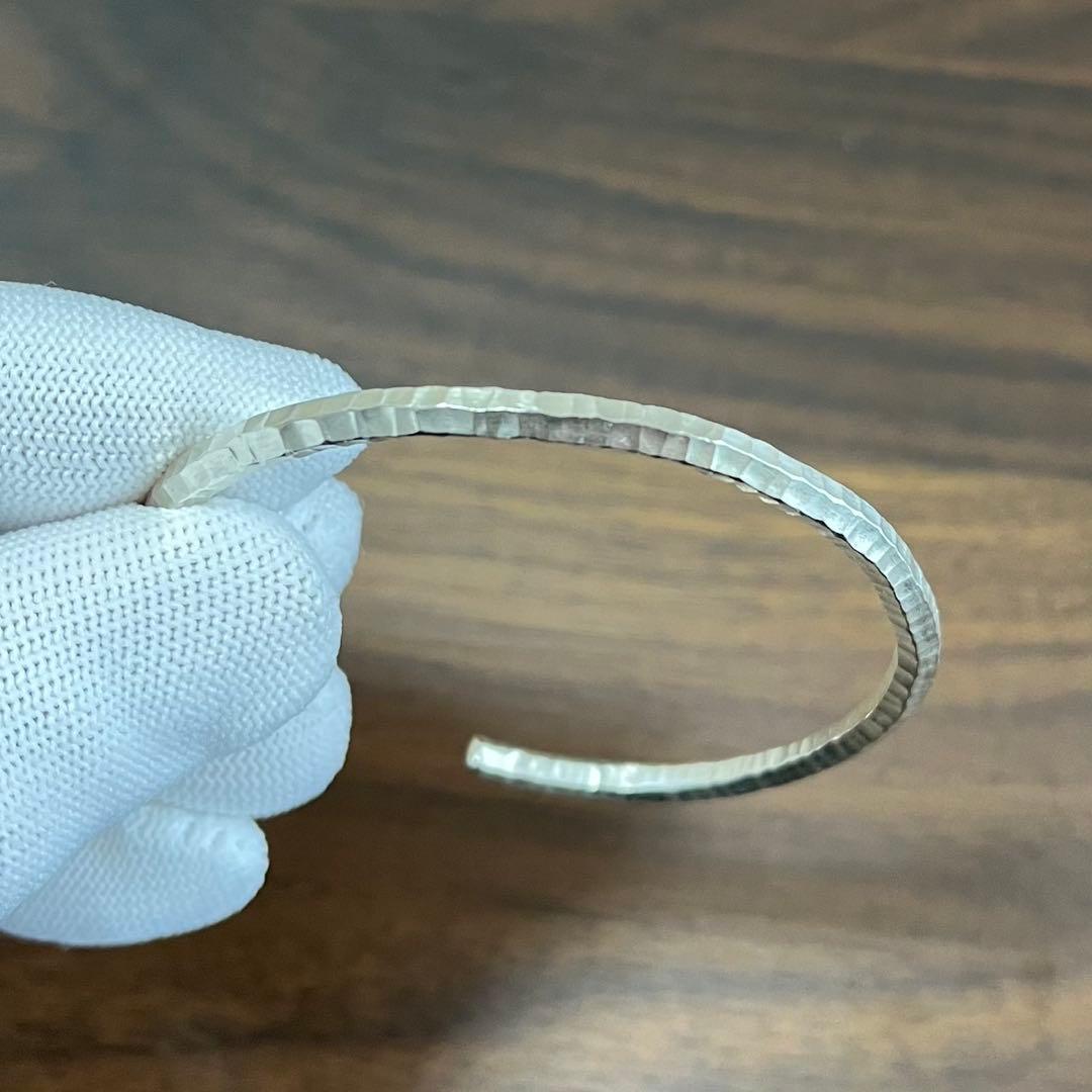 【新品・未使用】バングル　カレンシルバー　純銀97％　カレン族