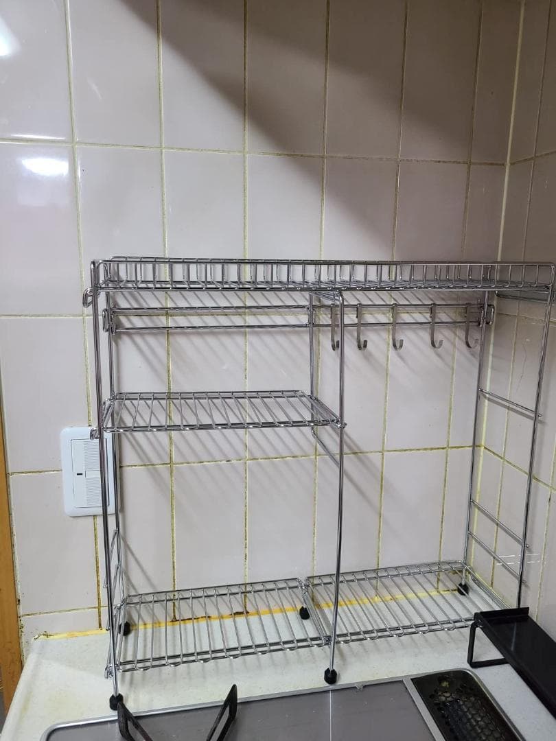 キッチンのコンロ横にピッタリの3段ラック 幅53×奥行15×高さ51cm