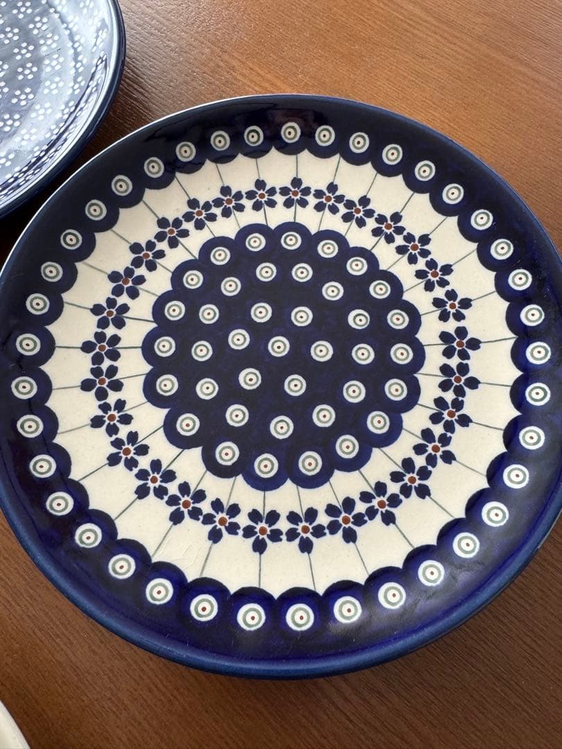 ポーリッシュポタリー19cm皿　4枚セット