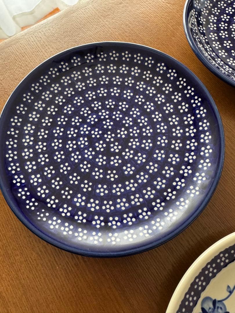 ポーリッシュポタリー19cm皿　4枚セット