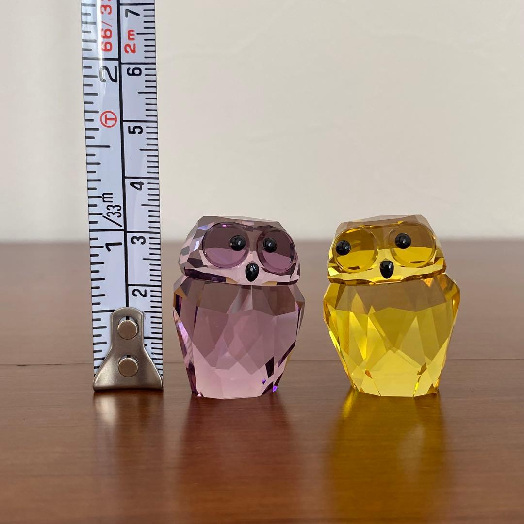SWAROVSKI スワロフスキー クリスタル フクロウ ペア 置物