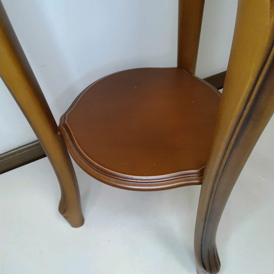 希少 美品 大理石調 サイドテーブル コンソールテーブル 花台 猫脚 送料無料