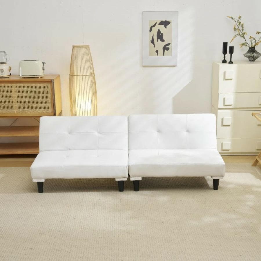 ソファベッド ソファ ベッド ロータイプ 2人 リクライニングソファ ホワイト