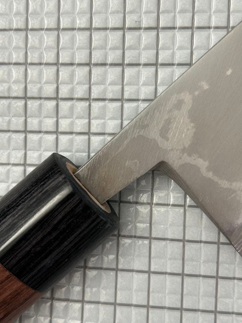 包丁 出刃 ダマスカス 安来鋼青紙2号 180mm 紫檀シノギ柄 ③ - メルカリ