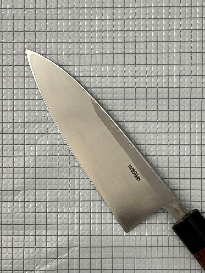 包丁 出刃 ダマスカス 安来鋼青紙2号 180mm 紫檀シノギ柄 ③ - メルカリ