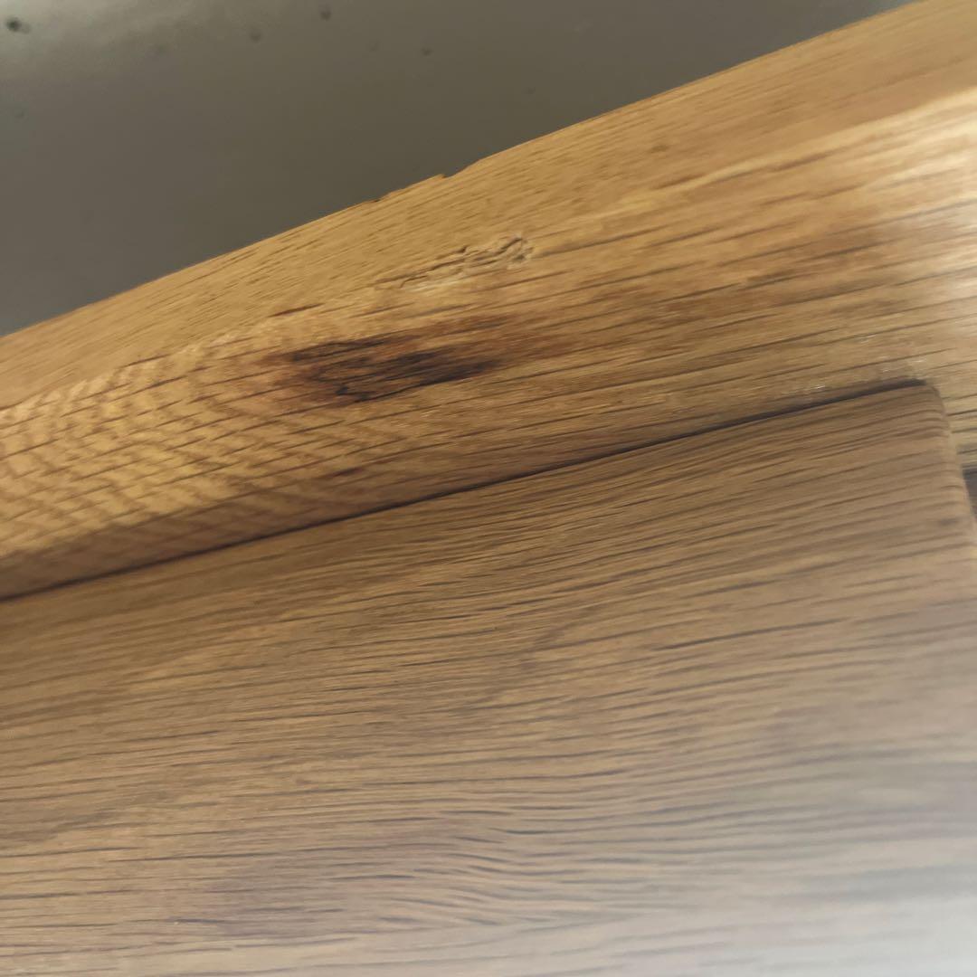 美品★無印 無垢材デスク（引出付）・オーク材