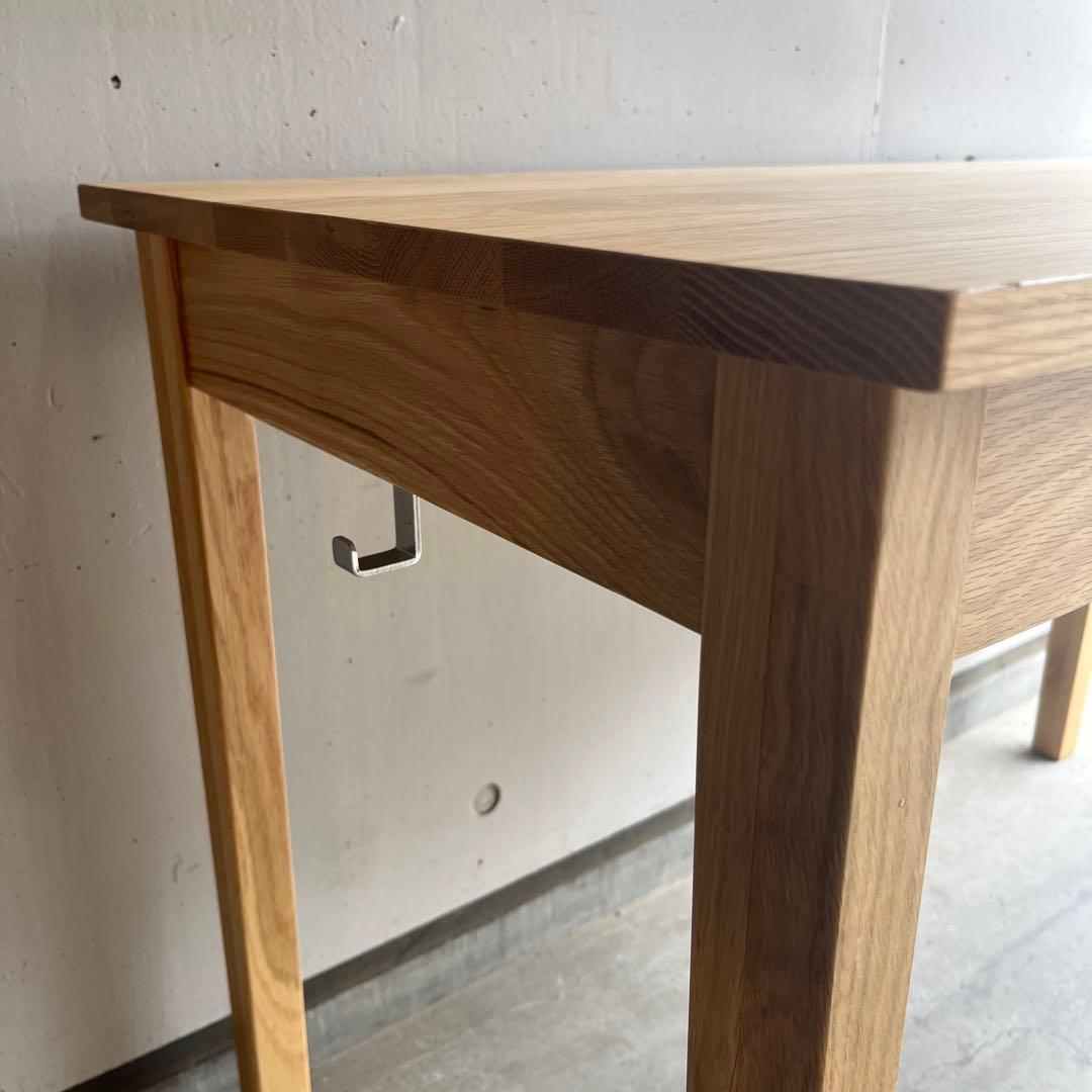 美品★無印 無垢材デスク（引出付）・オーク材
