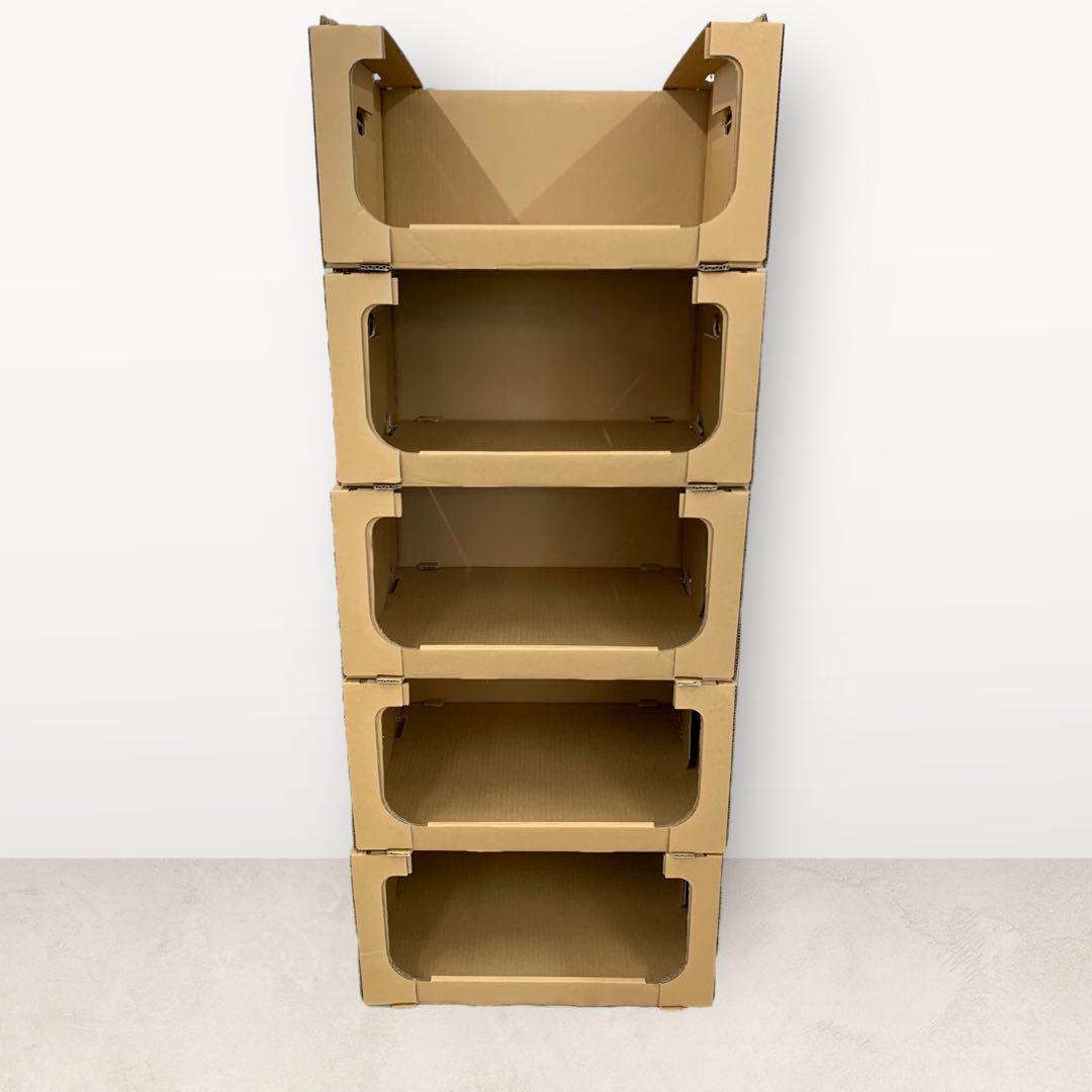 スタッキング 収納 ボックス 段ボール 棚 連結 洋服 収納 DB-02 - メルカリ