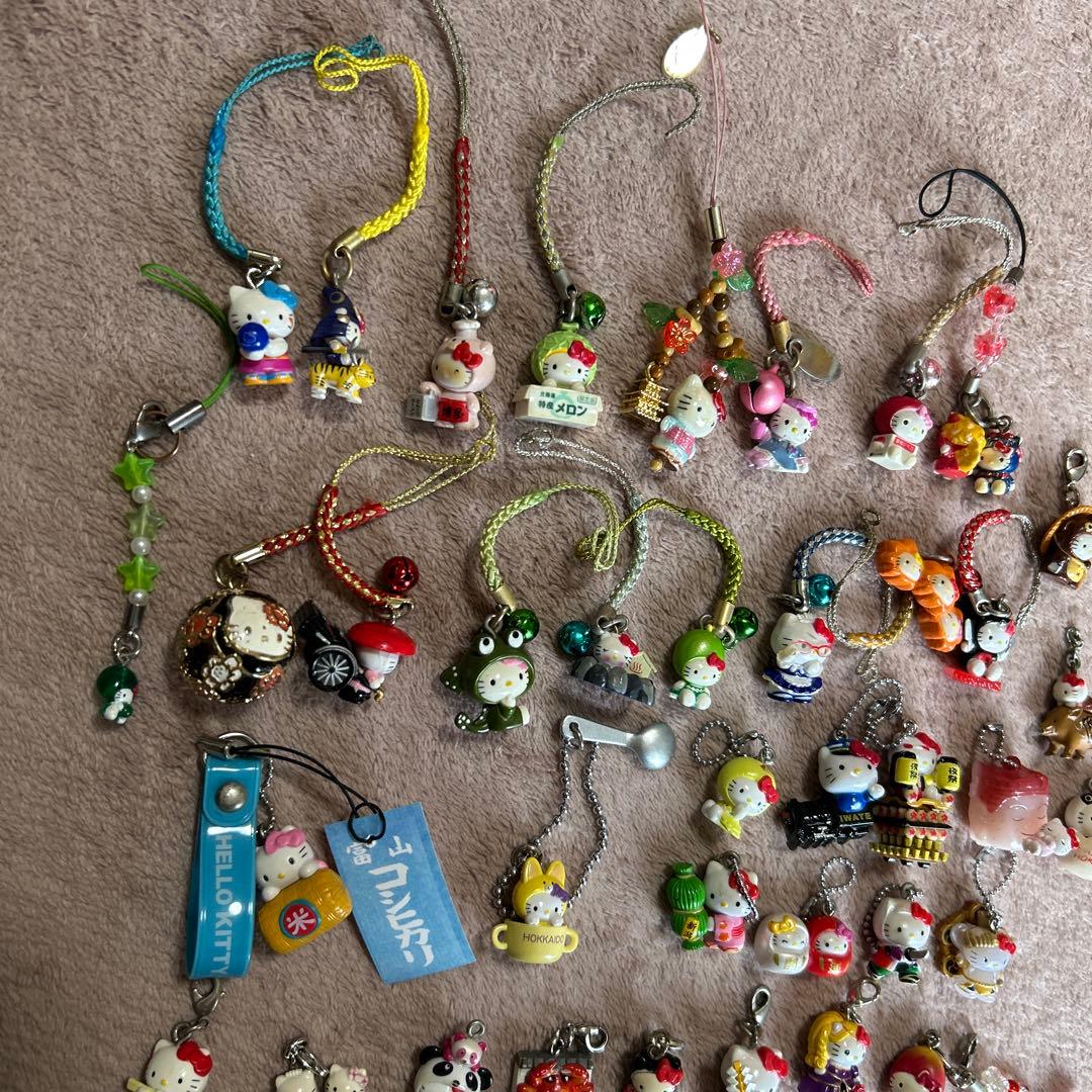 ご当地キティ　ストラップ　ファスナーマスコット45点セット