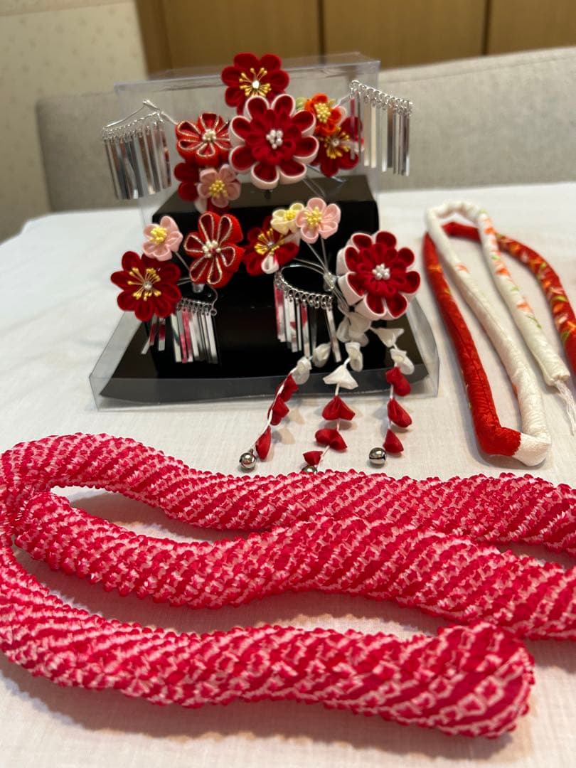 七五三用赤白装飾品セット