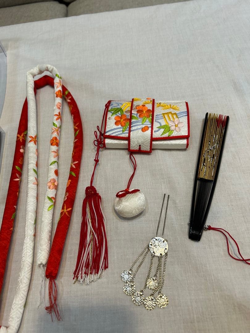 七五三用赤白装飾品セット