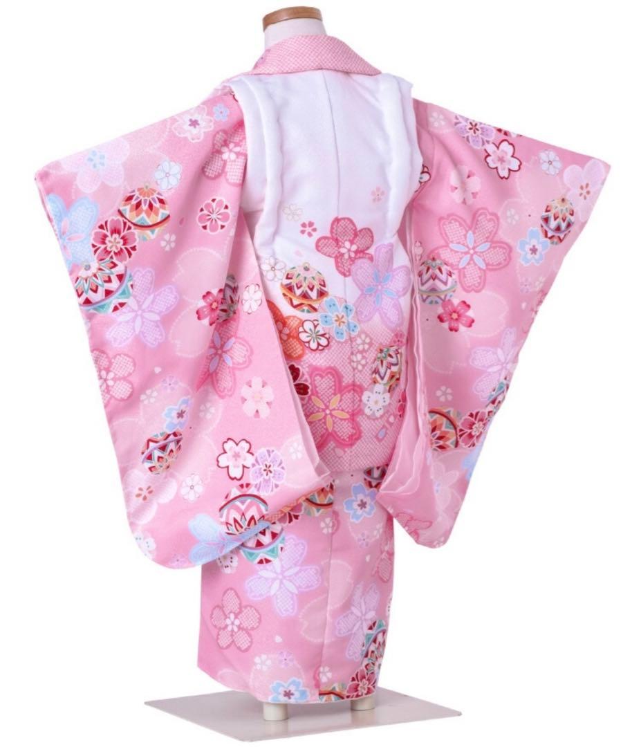 七五三　３歳　着物　着物フルセット　ピンク　美品　三歳