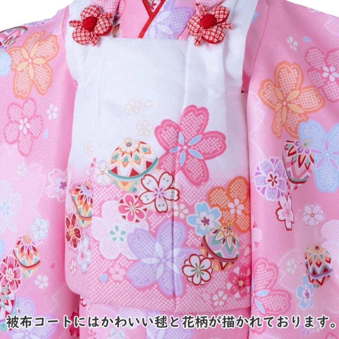 七五三　３歳　着物　着物フルセット　ピンク　美品　三歳