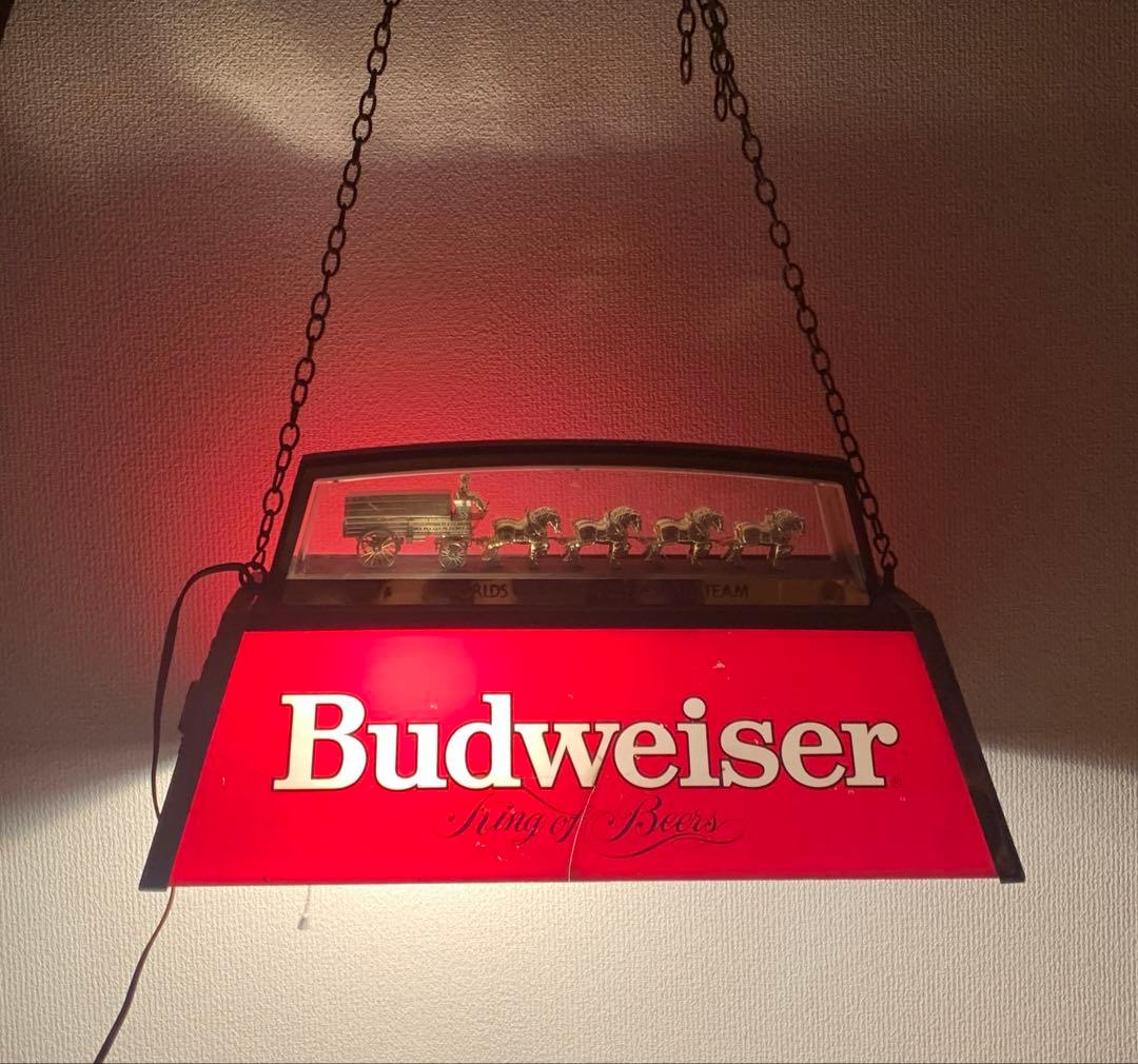 98 バドワイザー ビリヤード ランプ ガレージ ビンテージ 希少
