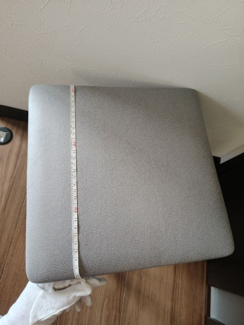 スツール　オットマン　5脚セット　5in1　グレー色　キャスター付