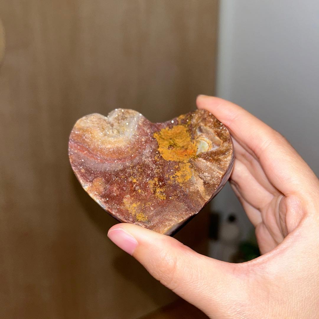 サードニクス 原石 シュガー ハート 天然石 レア