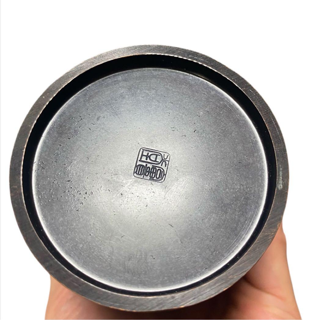 【青銅花瓶】美品 ハンマード仕上げの青銅花瓶