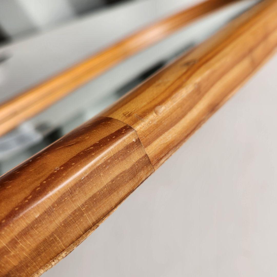 希少　ヴィンテージ　木製フレーム　オーバル　ウォールミラー 壁掛け鏡 天然木 鏡