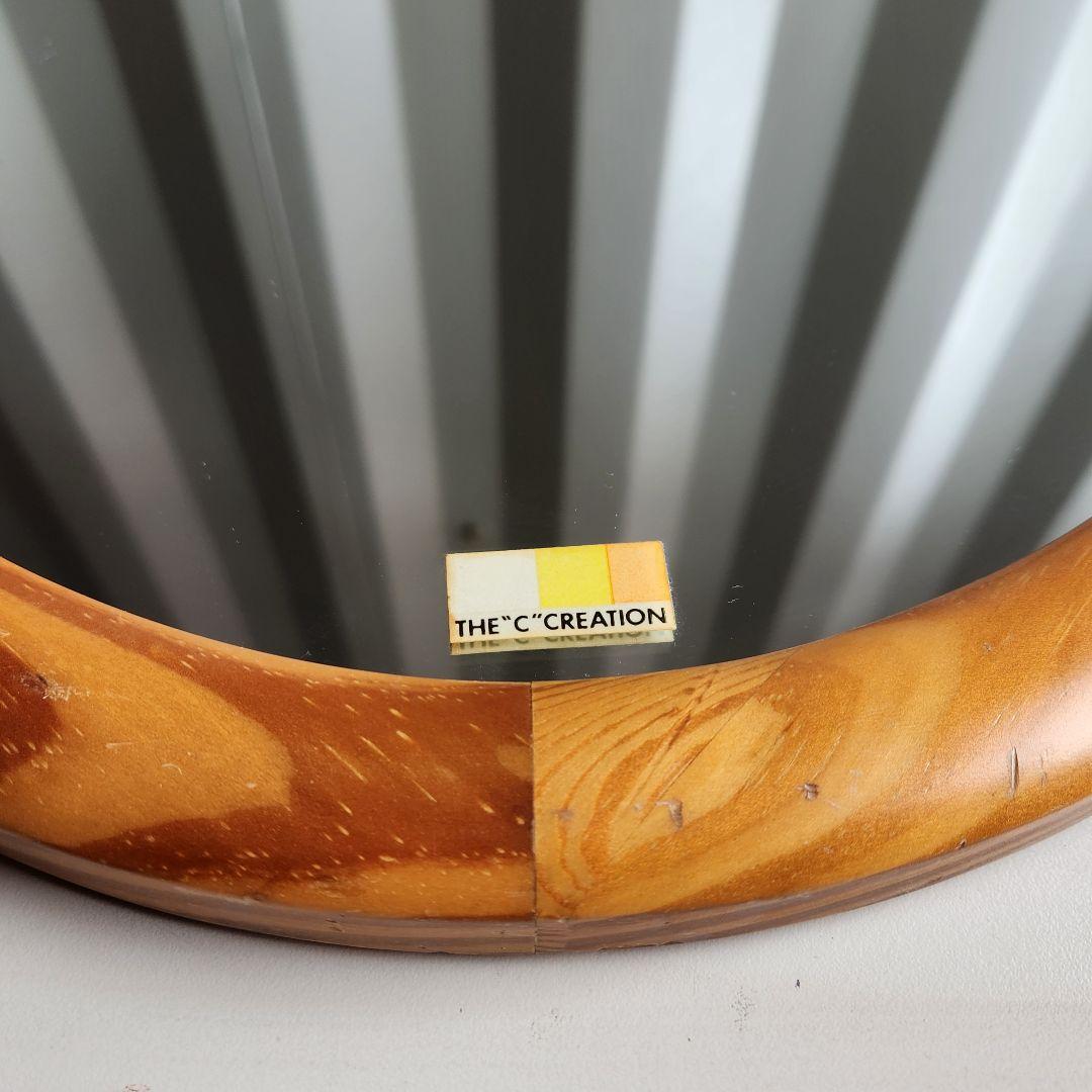 希少　ヴィンテージ　木製フレーム　オーバル　ウォールミラー 壁掛け鏡 天然木 鏡