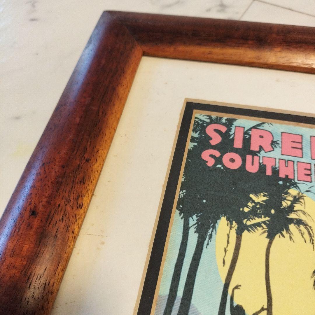 ハワイHAWAIIコアウッド製額縁1990年代当時物②ビンテージ