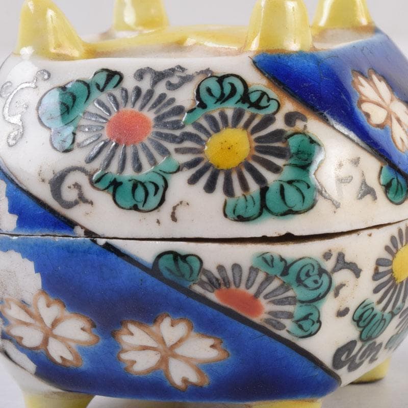 茶道具 色絵 花草文 香合 時代箱 C 8475 - メルカリ