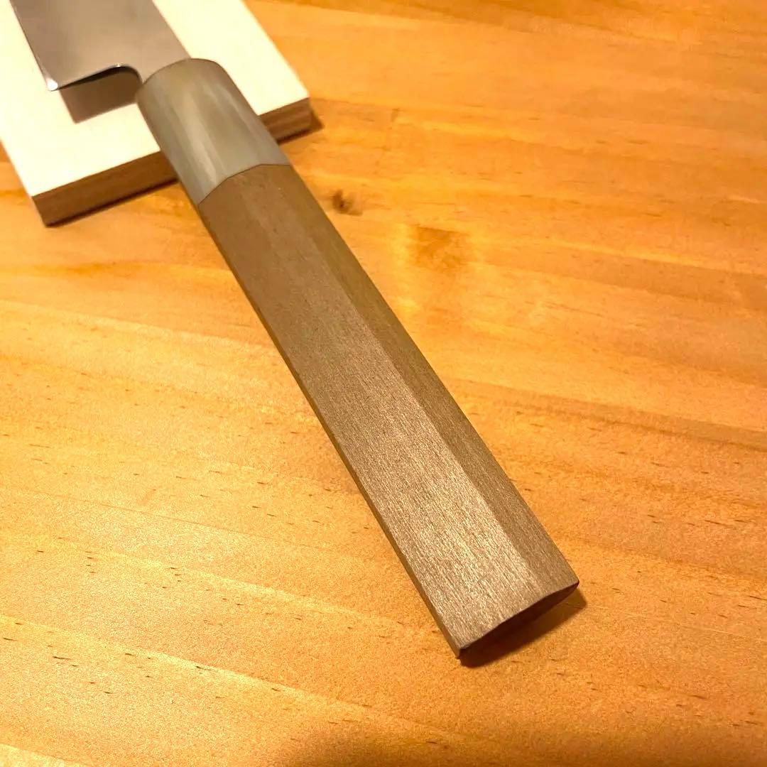切付型柳刃包丁 7寸 21cm 研ぎ済み 切付け 刺身 八角柄 鏡面のような光沢