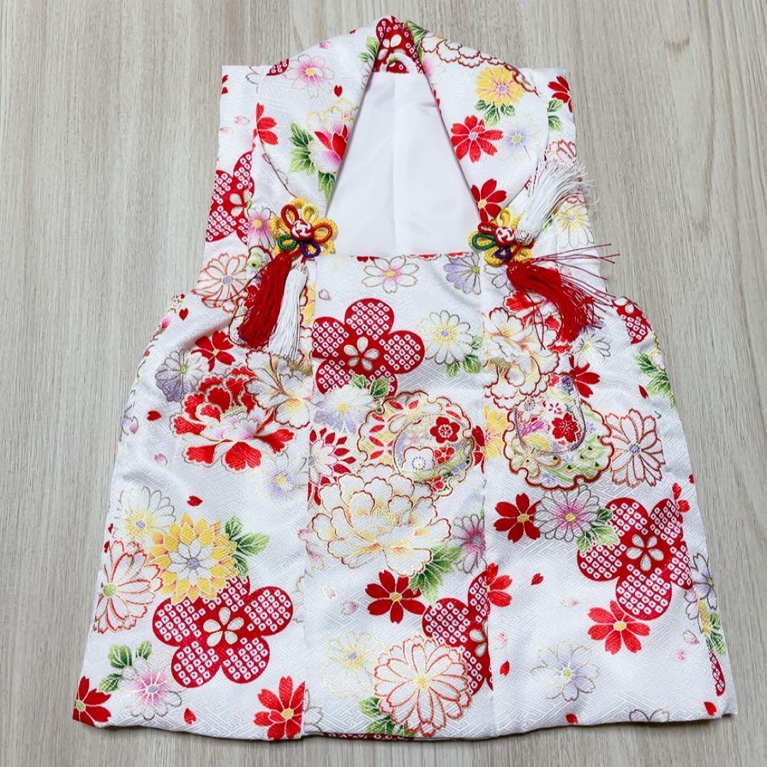 七五三 3歳 着物セット　被布　草履　足袋　髪飾り