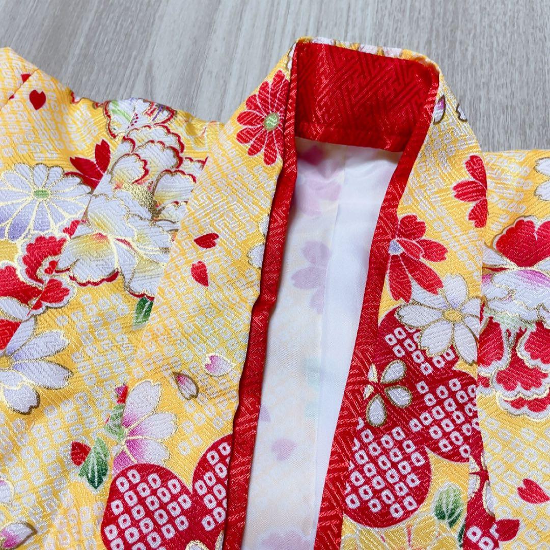 七五三 3歳 着物セット　被布　草履　足袋　髪飾り