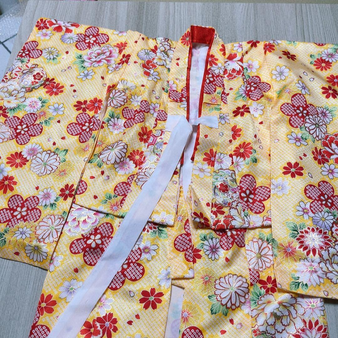 七五三 3歳 着物セット　被布　草履　足袋　髪飾り