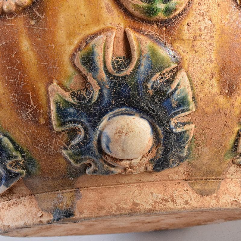 中国 唐三彩 蓋壷 飾壷 C R8561H