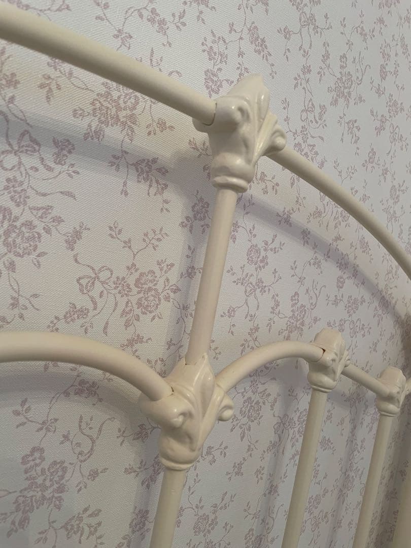 ローラアシュレイ　ホワイトアイアン　ベッドフレーム シングル