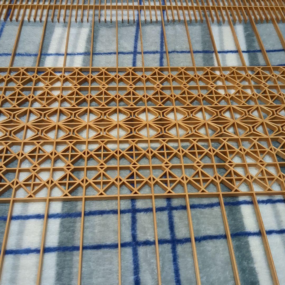 昭和レトロ 組子欄間 1枚 書院障子 建具 衝立 引戸 ガラス戸